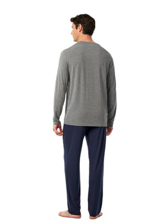 Blackspade Erkek Gri Uzun Kol Pijama Takımı 41043 
