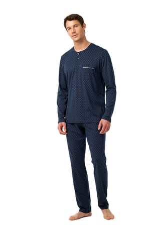 Blackspade Erkek Lacivert Uzun Kol Pijama Takımı 40960 