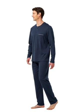 Blackspade Erkek Lacivert Uzun Kol Pijama Takımı 40960 