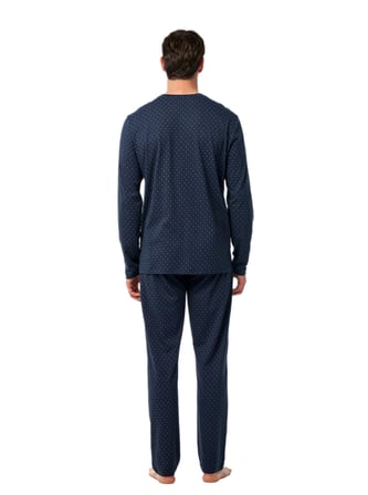 Blackspade Erkek Lacivert Uzun Kol Pijama Takımı 40960 