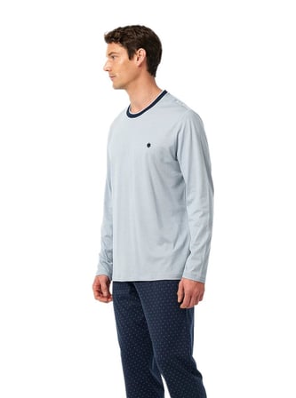Blackspade Erkek Gri Uzun Kol Pijama Takım 40961 