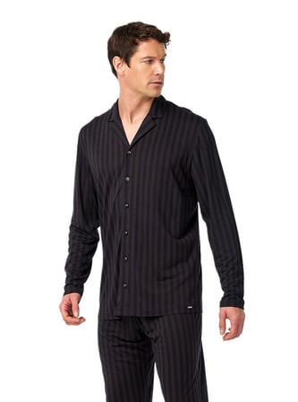 Blackspade Erkek Siyah Desenli Pijama Takımı 40957