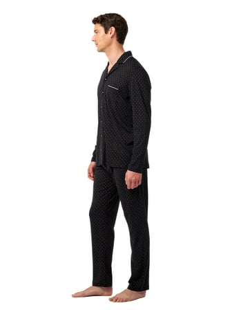 Blackspade Erkek Siyah Uzun Kol Pijama Takımı 40967 