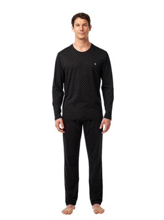 Blackspade Erkek Siyah Uzun Kol 3'lü Set Pijama Takımı 40968 
