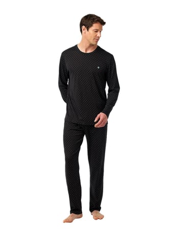 Blackspade Erkek Siyah Uzun Kol 3'lü Set Pijama Takımı 40968 