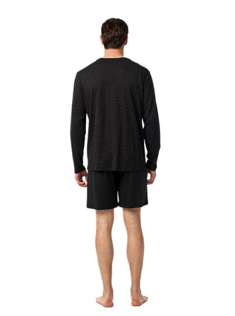 Blackspade Erkek Siyah Uzun Kol 3'lü Set Pijama Takımı 40968 