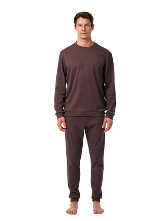 Blackspade Erkek Mürdüm Uzun Kol Pijama Takım 40991 