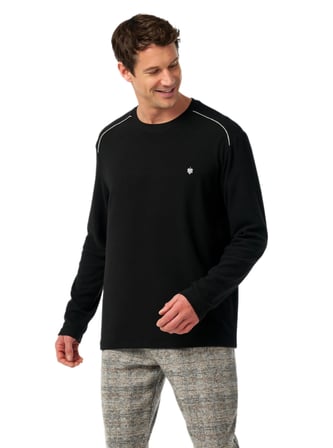 Blackspade Erkek Siyah Uzun Kollu Pijama Takımı 40985 