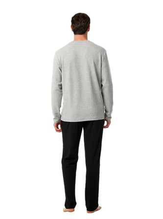 Blackspade Erkek Gri Uzun Kol Pijama Takımı 40986 
