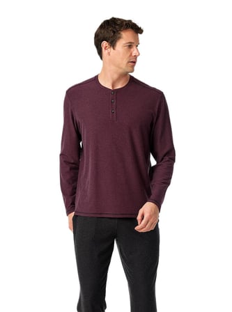 Blackspade Erkek Mürdüm Uzun Kol Pijama Takımı 40997 