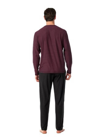 Blackspade Erkek Mürdüm Uzun Kol Pijama Takımı 40997 