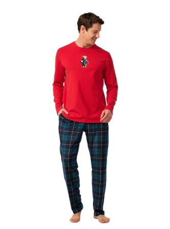 Blackspade Erkek Kırmızı Uzun Kol Pijama Takımı 40979