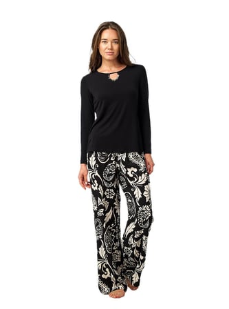Blackspade Kadın Siyah Uzun Kol Pijama Takım 52270 