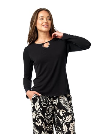 Blackspade Kadın Siyah Uzun Kol Pijama Takım 52270 