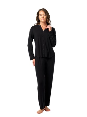 Blackspade Kadın Siyah Kol Pijama Takımı 52201 