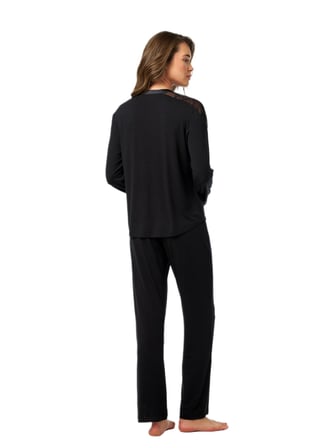 Blackspade Kadın Siyah Kol Pijama Takımı 52201 