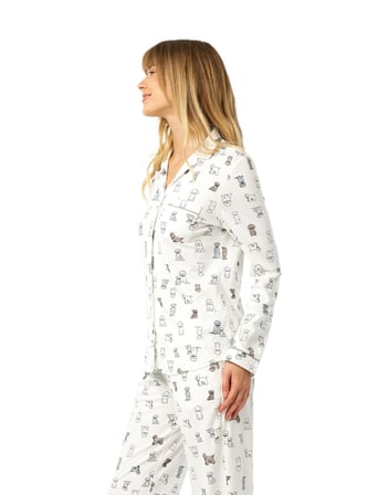 Blackspade Kadın Bej Uzun Kol Pijama Takımı 52264 