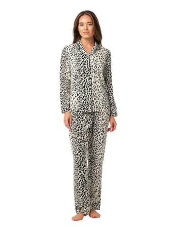 Blackspade Kadın Leopar Uzun Kol Pijama Takımı 52223 