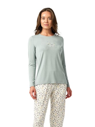 Blackspade Kadın Yeşil Uzun Kol Pijama Takım 52215 