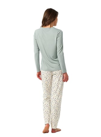 Blackspade Kadın Yeşil Uzun Kol Pijama Takım 52216 
