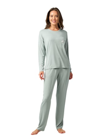 Blackspade Kadın Yeşil Uzun Kol Pijama Takımı 52217