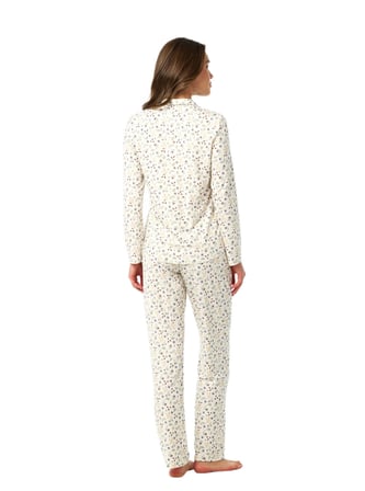 Blackspade Kadın Beyaz Uzun Kol Pijama Takımı 52218 