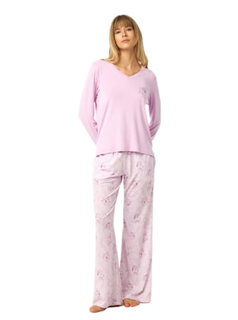Blackspade Kadın Pembe Uzun Kol Pijama Takımı 52260