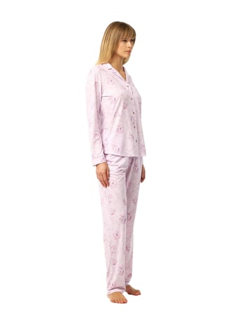 Blackspade Kadın Pembe Uzun Kol Pijama Takım 52261 