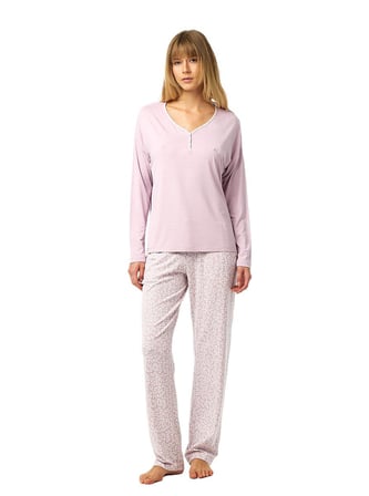 Blackspade Kadın Pembe Uzun Kol Pijama Takımı 52253 