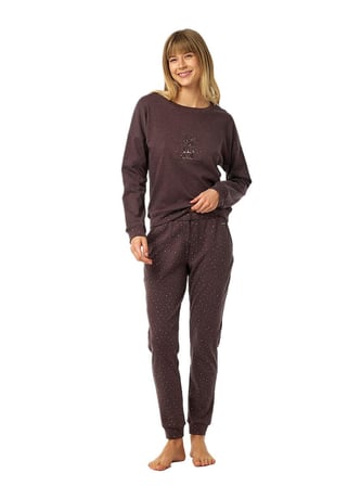 Blackspade Kadın Mürdüm Uzun Kol Pijama Takım 52238 