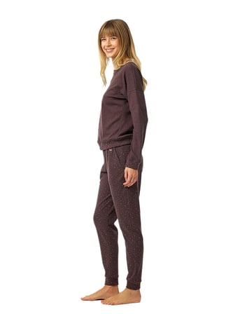 Blackspade Kadın Mürdüm Uzun Kol Pijama Takım 52238 