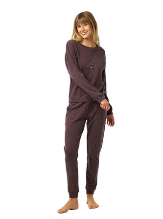 Blackspade Kadın Mürdüm Uzun Kol Pijama Takım 52238 