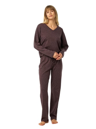Blackspade Kadın Mürdüm Uzun Kol Pijama Takımı 52239