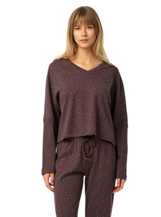 Blackspade Kadın Mürdüm Uzun Kol Pijama Takımı 52239