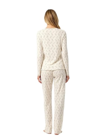 Blackspade Kadın Krem Uzun Kol Pijama Takım 52219 