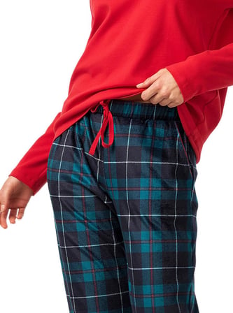 Blackspade Kadın Kırmızı Polar Pijama Takımı 52257 