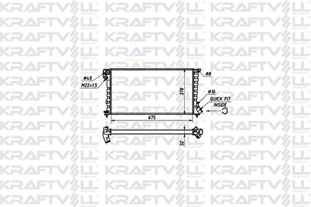 Psa Motor Su Radyator Partner P306 Berlingo Xsara Dw8 / Dw8b Klimasız (00 03) Segmanlı (1351z1) (675*378 - Kraftvoll 08040034