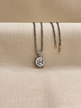 DENİZCİ ÇAPASI KRAL ZİNCİR 925 AYAR GÜMÜŞ KOLYE