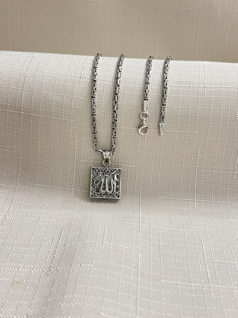 ALLAH YAZILI CEVŞEN 925 AYAR  KOLYE