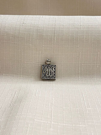 ALLAH YAZILI 925 AYAR GÜMÜŞ CEVŞEN KOLYE UCU