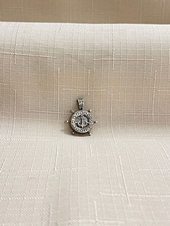 ÇAPA MODEL YUVARLAK CEVŞEN 925 AYAR GÜMÜŞ KOLYE UCU