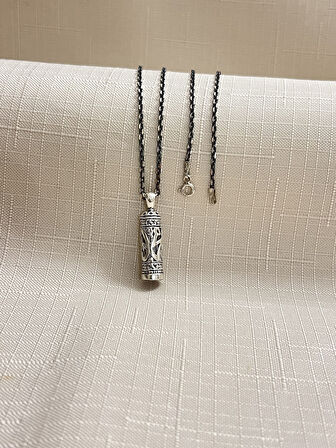 CEVŞEN MUHAMMED İŞLEMELİ 925 AYAR GÜMÜŞ KADIN KOLYE