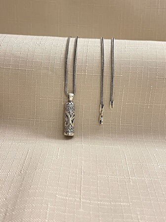 MUHAMMED YAZILI TÜP MODEL 925 AYAR CEVŞEN KILIFI KOLYE