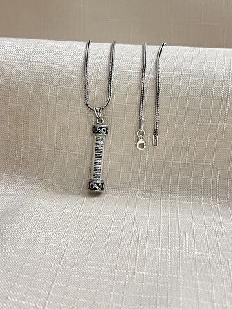 TÜP MODEL İÇİ AÇILIR 925 AYAR CEVŞEN KILIFI KOLYE