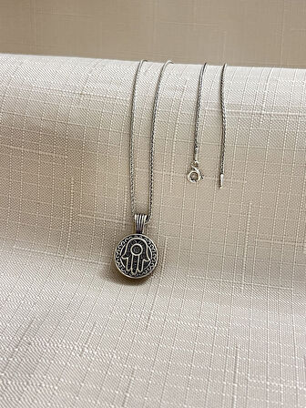 FATMA ANA ELİ CEVŞEN MODEL 925 AYAR GÜMÜŞ KOLYE