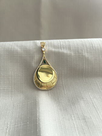 ÇEYREK TAKILABİLENDAMLA MODEL 925 AYAR GÜMÜŞ KOLYE UCU