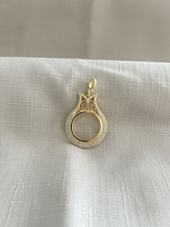 OSMANLI TUĞRASI DAMLA MODEL 925 AYAR GÜMÜŞ KADIN KOLYE UCU