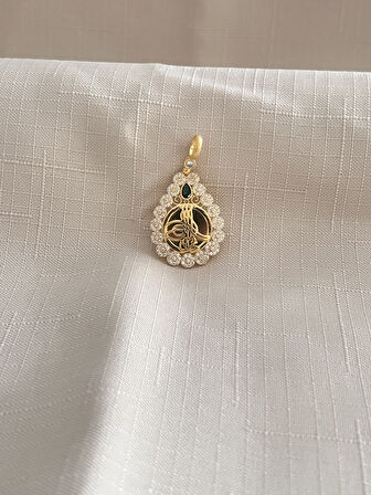 OSMANLI TUĞRASI DAMLA MODEL 925 AYAR GÜMÜŞ KOLYE UCU