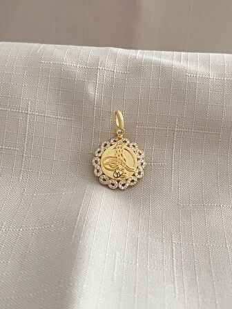 OSMANLI TUĞRASI DAMLA MODEL 925 AYAR GÜMÜŞ KADIN KOLYE UCU