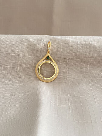 ÇEYREK TAKILABİLEN 925 AYAR GÜMÜŞ KOLYE UCU